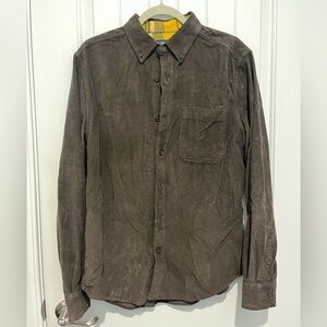 Nautica Corduroy Brown Button-Up Shirt